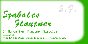 szabolcs flautner business card